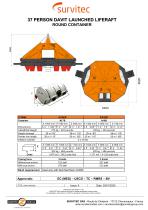 37 PERSON DAVIT LAUNCHED LIFERAFT ROUND CONTAINER - 1