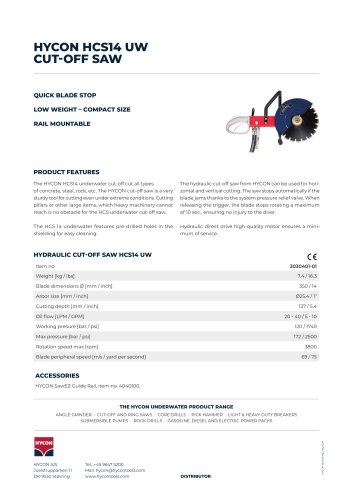 HYCON HCS14 UW CUT-OFF SAW