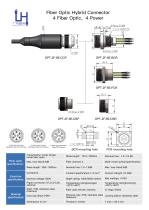 Fiber Optic Hybrid Connector 4 Fiber Optic, 4 Power
