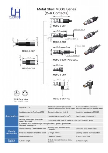 Metal Shell MSSG Series (2-6 Contacts)