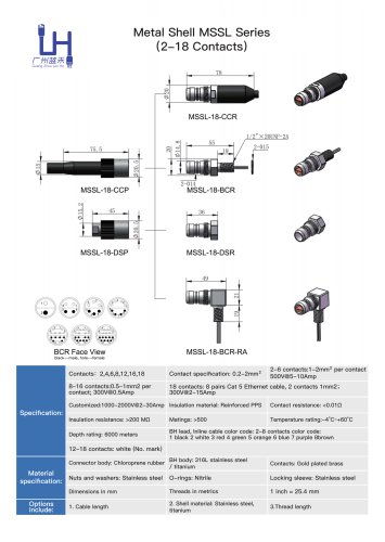 Metal Shell MSSL Series (2-18 Contacts)