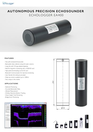 Autonomous Echosounder with a data logging / Echologger EA400