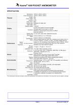 Kestrel 1000 measures - 2