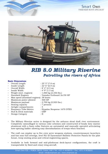 RIB 8.0 MILITARY RIVERINE