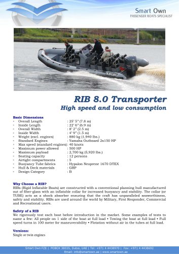 RIB 8.0 Transporter