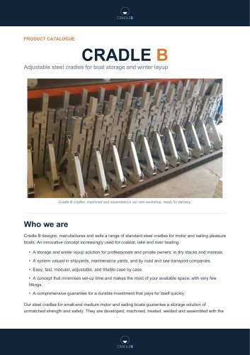 Cradle B Brochure - Custom Boat Storage Cradles
