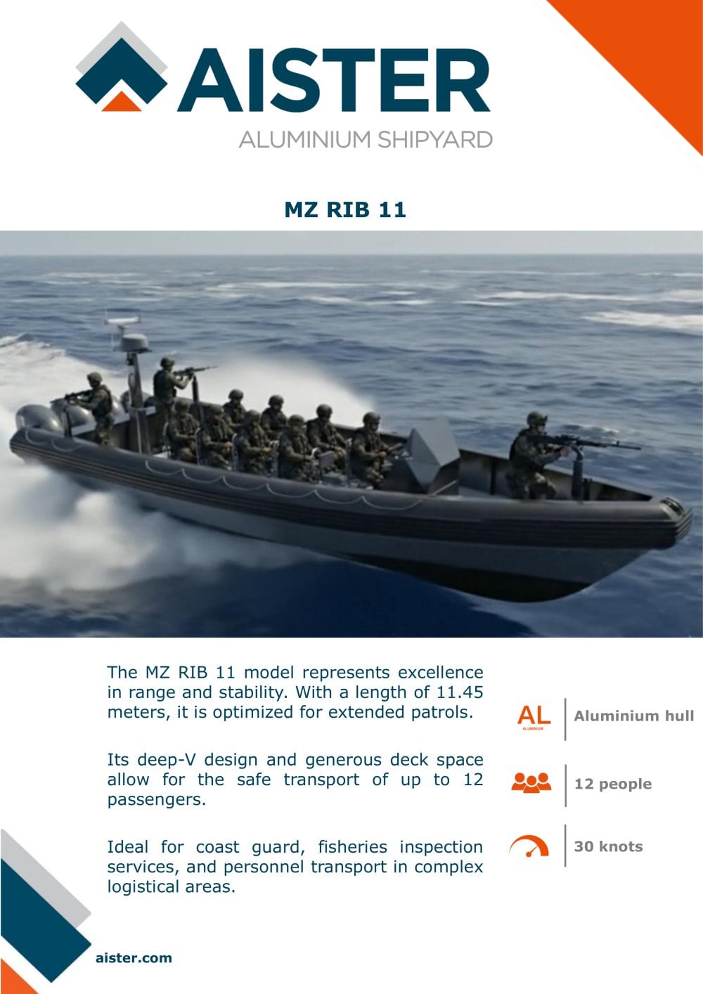 MZ RIB 11 - AISTER ALUMINIUM SHIPYARD