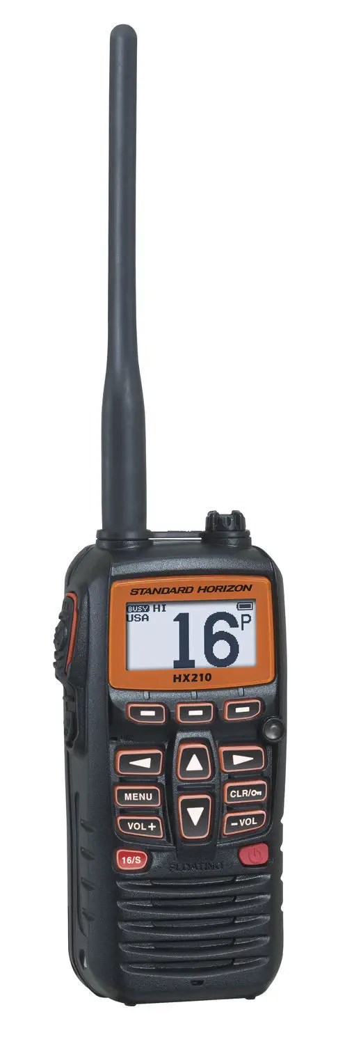 Rádio para barco - HX210 - Standard horizon - portátil / VHF