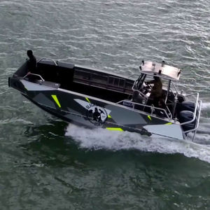 barcaça de trabalho / barco de combate à poluição / com motor de popa