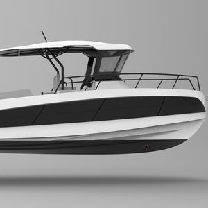 lancha Cabin Cruiser com motor de popa