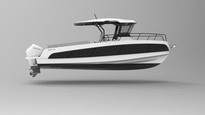 lancha Cabin Cruiser com motor de popa