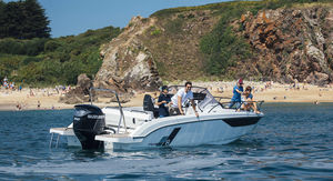 lancha walkaround com motor de popa / com console central / de pesca esportiva / máx. 10 pessoas