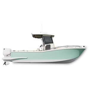 lancha de console central de pesca esportiva