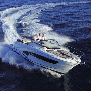 lancha Express Cruiser com motor de popa / bimotor / open / com console dupla