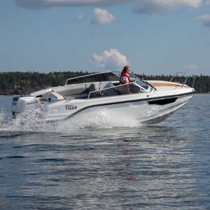 lancha Day Cruiser com motor de popa / open / máx. 6 pessoas / com cabine