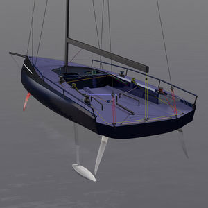 monocasco / de regata / de popa aberta / com foil