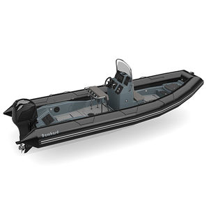 barco inflável com motor de popa / semirrígido / com console central / para pesca