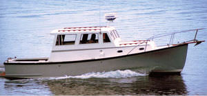 lancha Cabin Cruiser com motor de centro