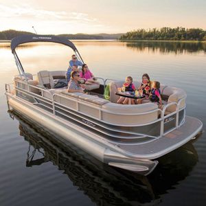 pontoon boat com motor de popa 1