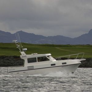 lancha Express Cruiser com motor de centro