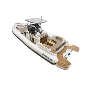 barco inflável com motor de popa / bimotor / semirrígido / com console central