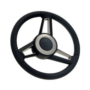 volante para barco a motor com revestimento de couro