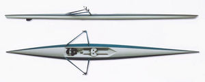 barco a remo de regata / single skiff