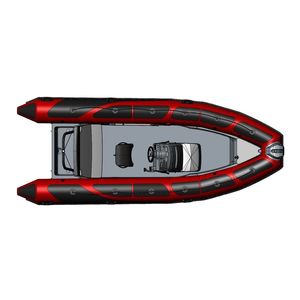 barco inflável com motor de popa