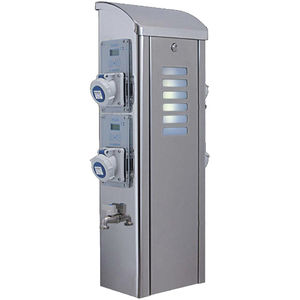 totem de distribuição elétrica / com iluminação embutida / para píer