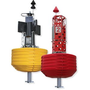 boia de balizamento / para alto-mar / com luz de sinalização / em poliéter