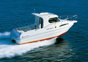 barco de pesca-passeio com motor de centro
