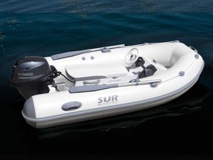 barco inflável com motor de popa / semirrígido / com console jockey