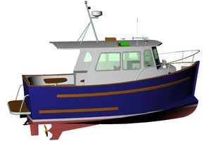 trawler com motor de centro