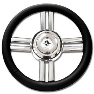 volante para barco a motor em aço inoxidável
