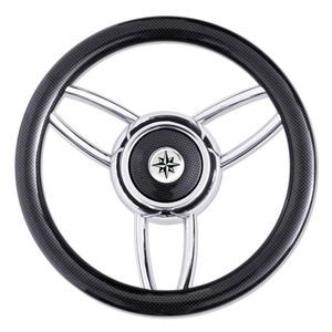 volante para barco a motor em aço inoxidável