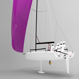 monocasco / de quilha esportivo / de regata / de popa aberta