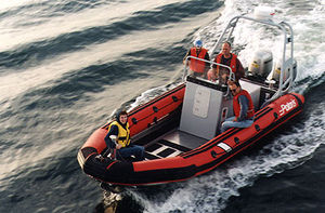 barco utilitário / com motor de popa / em alumínio / barco inflável semirrígido