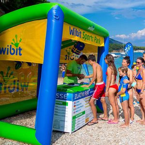 equipamento de diversão aquática toldo de proteção solar / inflável