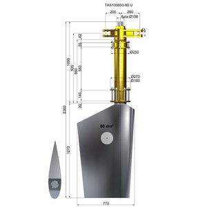 leme com perfil NACA / para navio