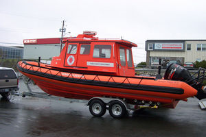 barco utilitário / com motor de popa / barco inflável semirrígido