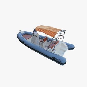 barco inflável com motor de popa