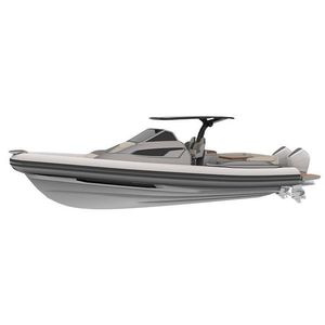 barco inflável com motor de popa