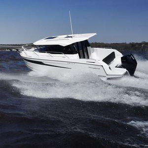 lancha Cabin Cruiser com motor de popa / com casa do leme
