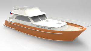 lancha Express Cruiser com motor de centro