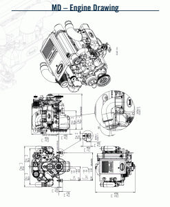 motor de centro / para barco profissional / a diesel