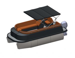 pontoon boat com motor de popa 1