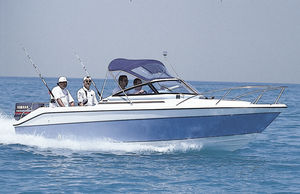 barco de pesca-passeio com motor de popa