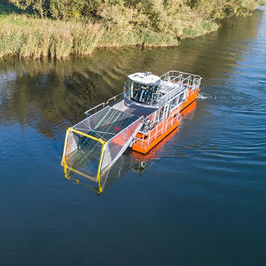 barco profissional barco removedor de plantas aquáticas