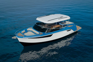 lancha Cabin Cruiser com motor de centro