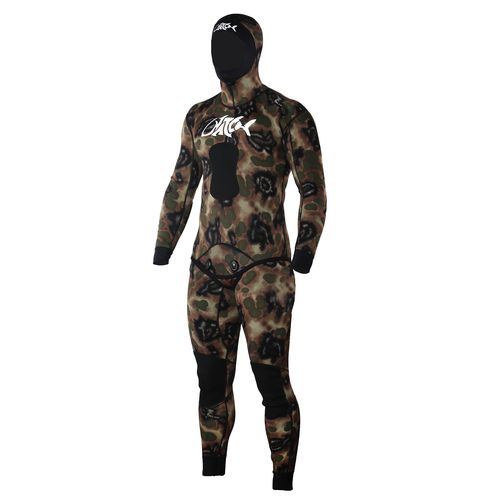 Roupa completa de neoprene para pesca submarina - CLOSED - Hatch Customs - com capuz / de duas peças / 2 mm